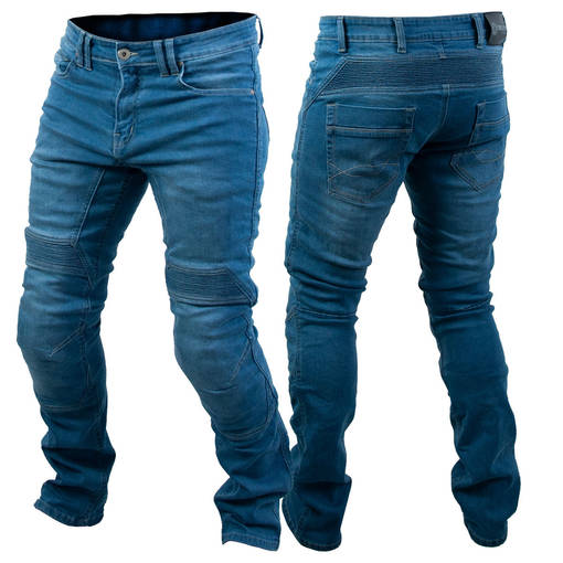 TIMELESS Rascal kevlar jeans, blå, stretch, CE - Byxor Onroad - D455547 - 1