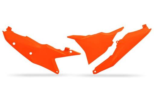 UFO Sidopaneler SX/SX-F 125-450 23-.. EXC/F 24-.. Flou Orange FFLU - Sidopanel - D441407 - 1