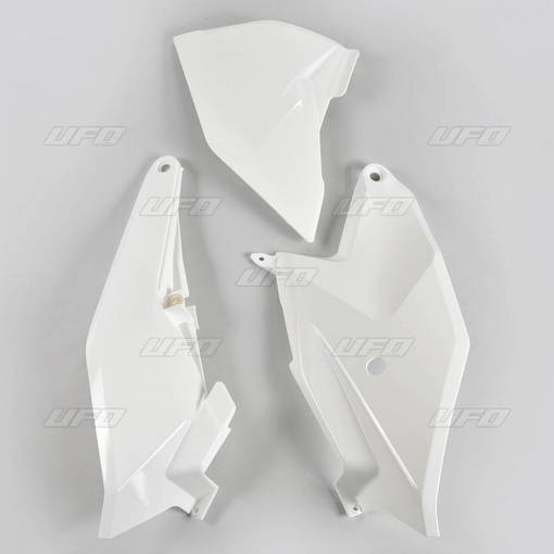 UFO Sidopaneler + vänster luftburkslock KTM 85SX 18-24 Vit 047 - Nummerplåtar - D127497 - 1