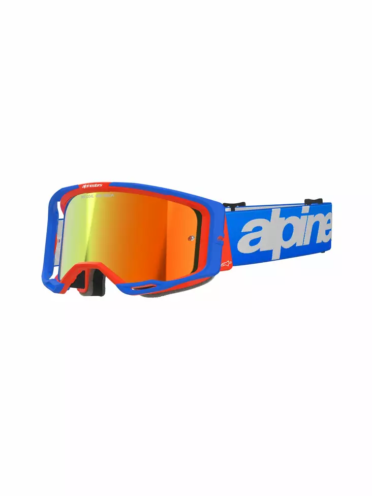Alpinestars Goggle Vision 8 WORDMARK Blå/Orange/Spegel Röd - Goggles Onroad - D480707 - 1