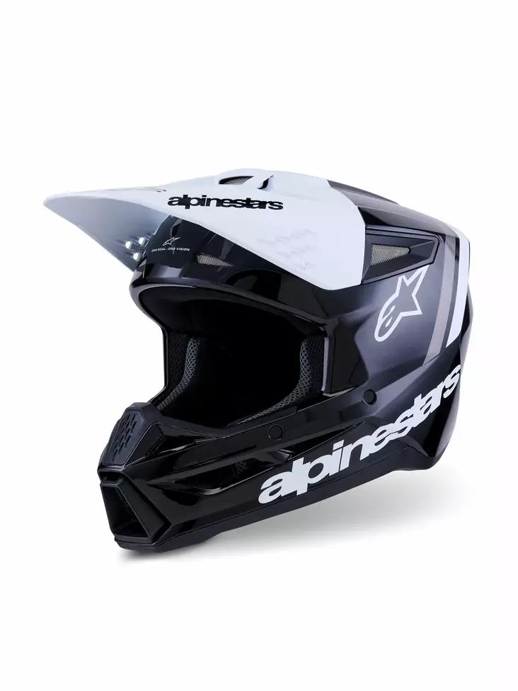 Alpinestars Hjälm S-M3 Radium Svart/Vit - Skoterhjälmar - D494037 - 1