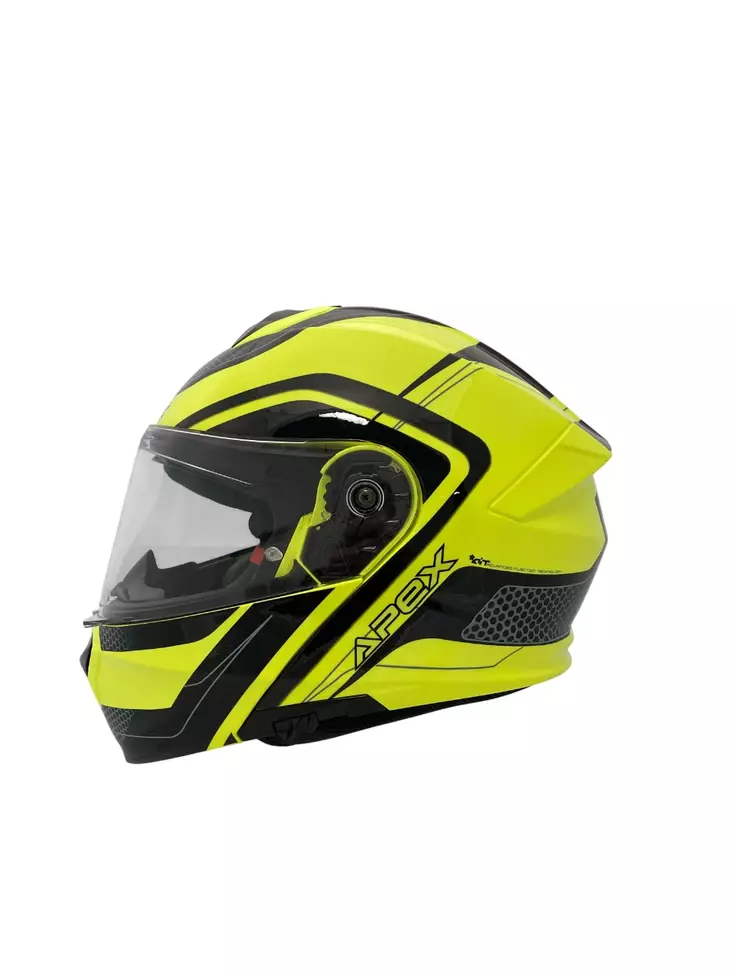 AMOQ Hjälm MI100 Porto svart/gul - Skoterhjälmar - D517597 - 1