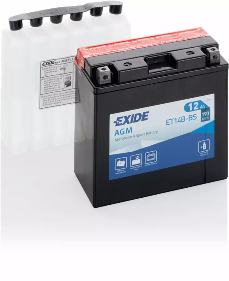 Exide batteri ET14B-BS - Batteri & Laddning - D528787 - 1