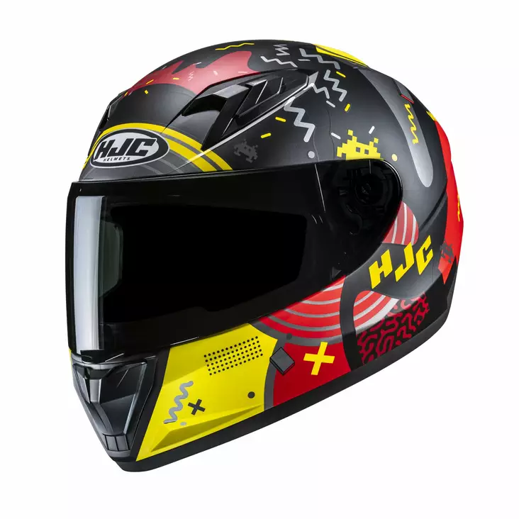 HJC Helmet Y10 Mika Junior Svart/Röd MC21SF - Skoterhjälmar - D509037 - 1