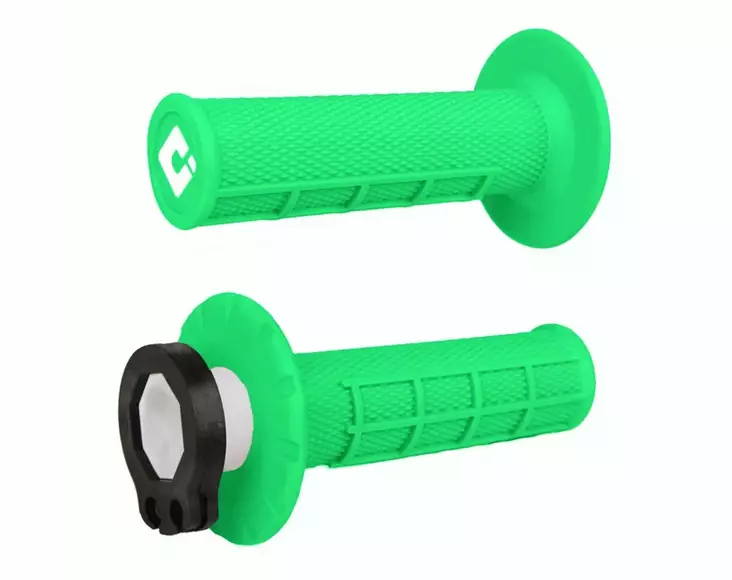 ODI Half-Waffle MX Lock-On Grip Set FLO-Green - Handtag - D490177 - 1