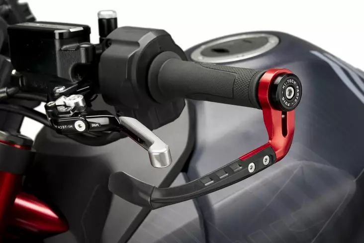 Puig Protector Clutch Lever Raw C/Red - Handskydd - D491237 - 1