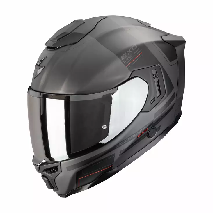 SCORPION Helmet EXO-1500 AIR DUAL Matt Silver-Black - Skoterhjälmar - D514997 - 1