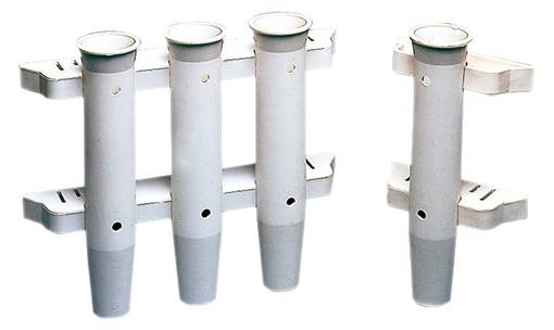 White nylon 3 rods wall holder - Fisketillbehör - D80497 - 1