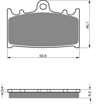 GOLDFREN Bromsbelägg 032 Ceramic carbon AD - Bromsbelägg - D26438 - 1