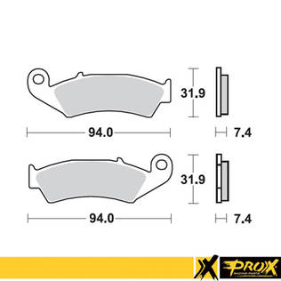 ProX Bromsbelägg fram CR125/250/500 '87-94 - Bromsbelägg - D18248 - 2