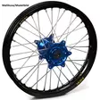 Haan wheel TC85 25-.. 16-1,85 BLACK RIM/BLUE HUB+NIPPELS - Kompletta hjul - D505938 - 1