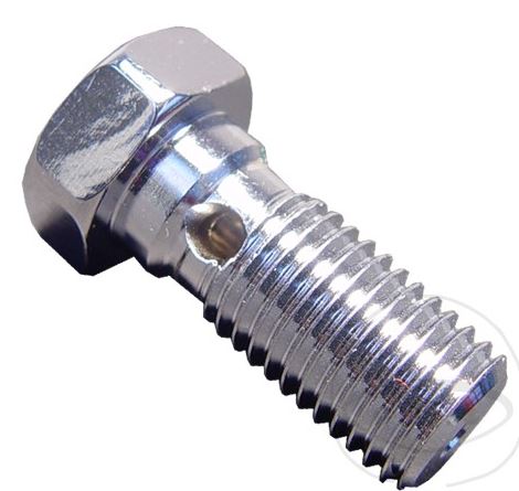 Banjobult Enkel M10 x 1,25. Krom. - Bromsslangar & Kopplingar - D12578 - 1