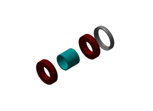 Camso R4S/T4S/X4S Hub axle S-Kit 2 Bearings - Reservdelar till bandsatser - D207328 - 1