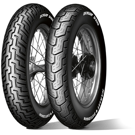 Dunlop D402F SW MT90B16 72H TL Fr. Harley-Davidson (Slim White Sidewall) - Custom-Touring - D34598 - 1