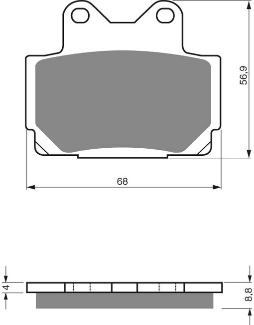 GOLDFREN Bromsbelägg 067 Ceramic carbon AD - Bromsbelägg - D26468 - 1