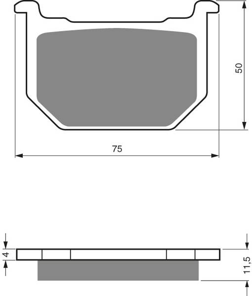 GOLDFREN Bromsbelägg 075 Ceramic carbon AD - Bromsbelägg - D26478 - 1