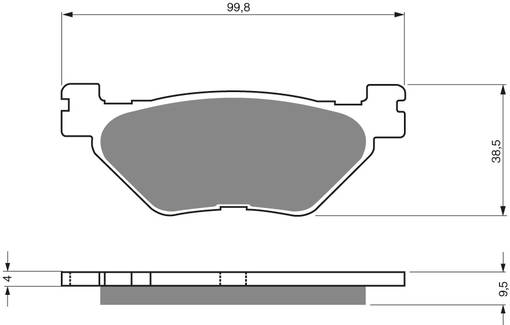 GOLDFREN Bromsbelägg 165 Ceramic Carbon S3 - Bromsbelägg - D26538 - 1