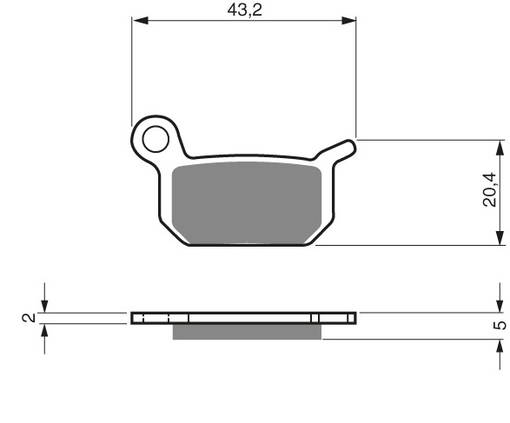 GOLDFREN Bromsbelägg 190 Ceramic Carbon K1 - Bromsbelägg - D19308 - 1