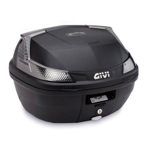Givi 37 ltr. MONOLOCK® Blade topcase black w white refl, universal fitting kit - Hårda väskor - D82628 - 1