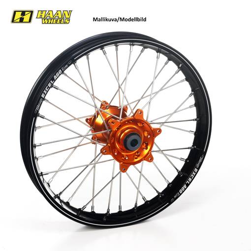 Haan wheel SX&SXF 23- 19-2,15 ORANGE HUB/A60 RIM - Kompletta hjul - D442228 - 1