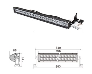 Kinwons Led Ramp 10-32V 180W - Arbetsbelysning - D126328 - 1