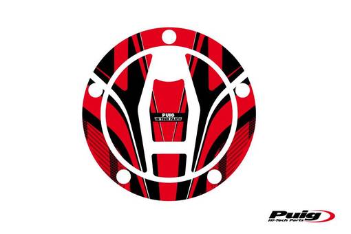 Puig Fuel Cap Cover Mod. Radical Kawasaki C/Red - Dekaler - D185748 - 1