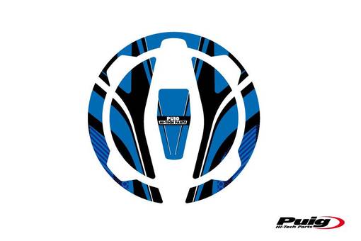 Puig Fuel Cap Cover Mod. Radikal Kawasaki C/Blue - Dekaler - D186188 - 1