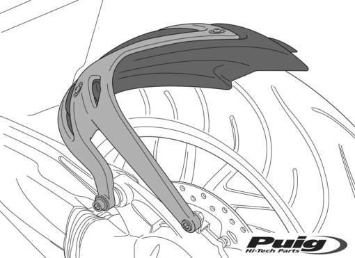 Puig Rear fender Ktm 1290 Super Adventur R 21' C/Matt - Stänk- & kedjeskydd - D446978 - 1