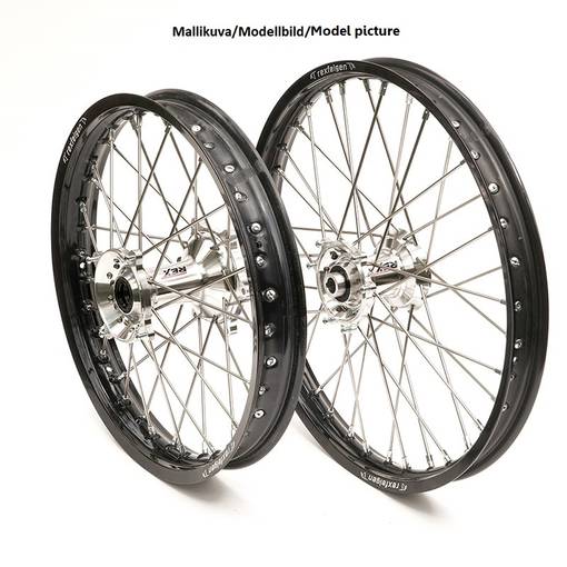 REX WHEELS 21-1,60 KTM EXC 16-/SX-F 15-/TC&FC 15- SVART FÄLG/SILVER NAV 22MM - Kompletta hjul - D114648 - 1