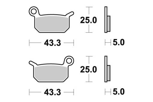 Sbs Bromsklossats Racing Sintered - Bromsbelägg - D113938 - 1