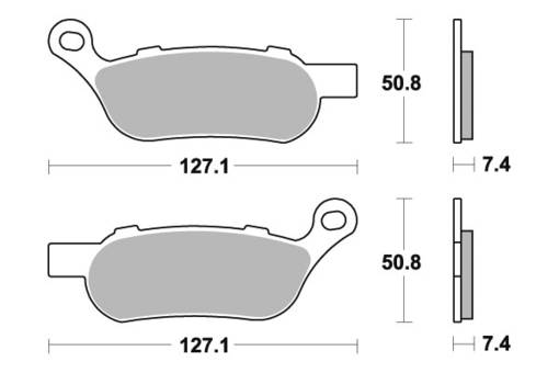 Sbs Bromsklossats Sintered bak - Bromsbelägg - D107118 - 1