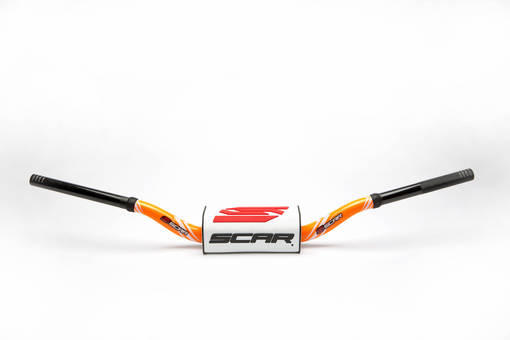 Scar Handlebar O² COLOR Ø28,6 (1 1/8”) - Yamaha YZ/YZF - ORANGE Bar - WHITE Bar - Styren - D461528 - 1