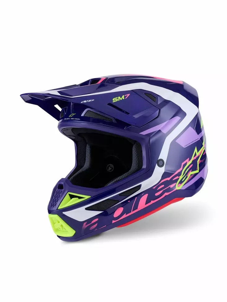 Alpinestars Hjälm S-M7 Deed Lila/Rosa - Skoterhjälmar - D494058 - 1