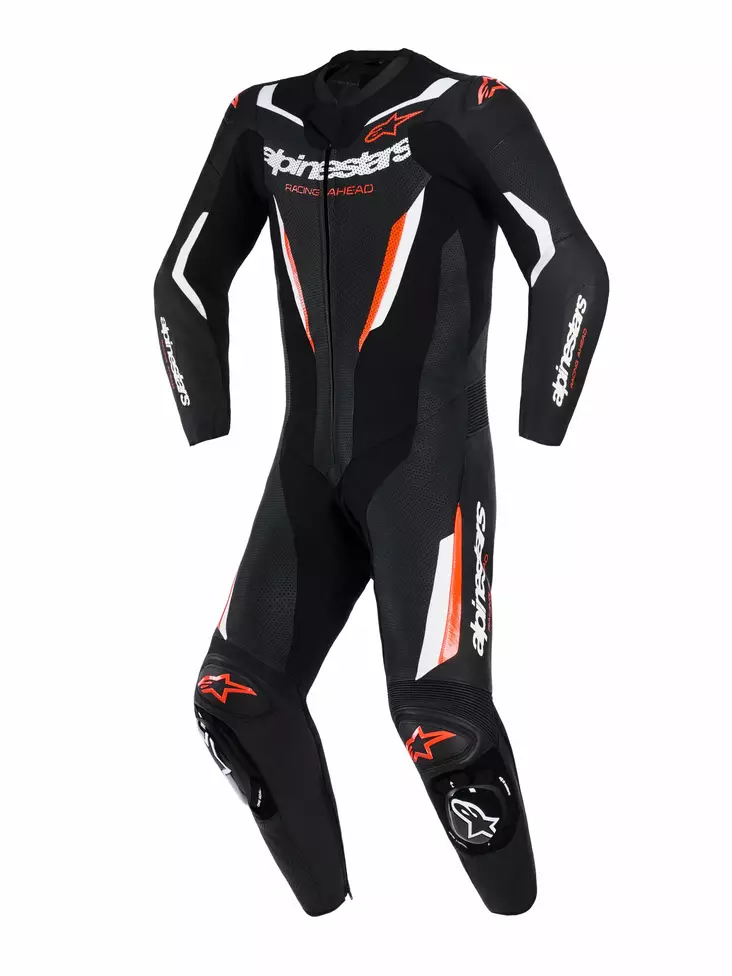 Alpinestars Skinnställ 1PCS GP Force V2 Svart/Vit/Fluo Röd - Skinnställ - D509458 - 1