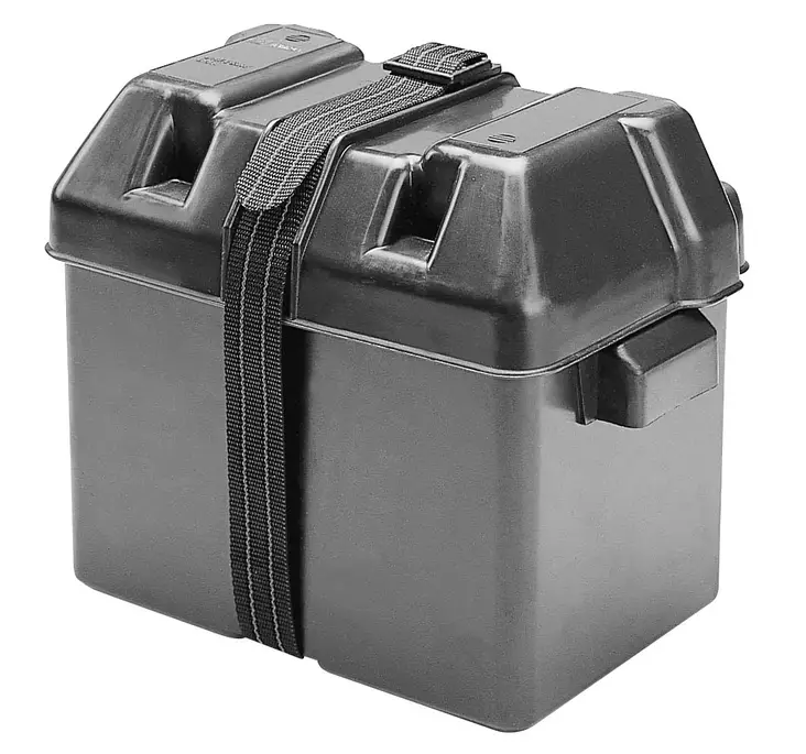 Batteribox+spännband, 34,3x19,4x22,9cm - Batteriboxar & Batteriskor - D478548 - 1