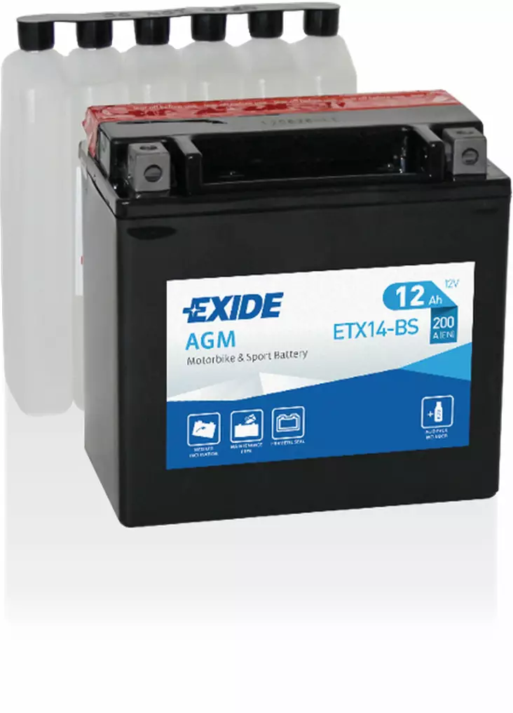 Exide batteri ETX14-BS - Batteri & Laddning - D528788 - 1