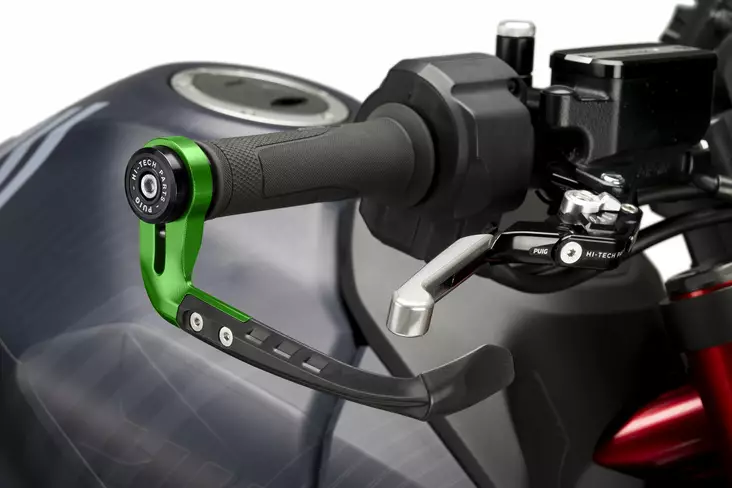 Puig Protector Brake Lever Raw C/Green - Handskydd - D491228 - 1