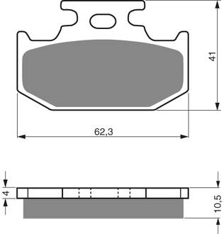GOLDFREN Bromsbelägg 100 Ceramic Carbon K1 - Bromsbelägg - D19289 - 1