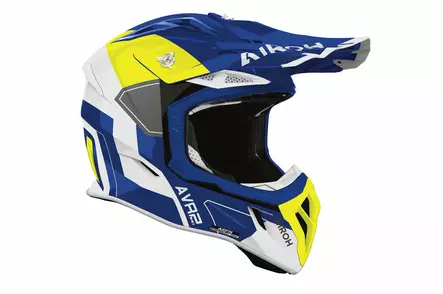 Airoh Hjälm Aviator Ace 2 Shield Blå/Gul glansig - Skoterhjälmar - D503099 - 2