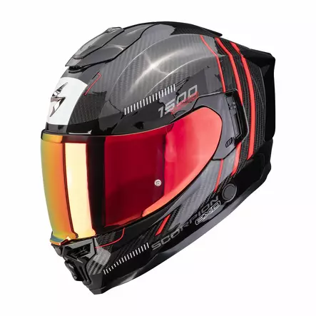 SCORPION Helmet EXO-1500 CARBON AIR ZITY Black-Red - Skoterhjälmar - D515019 - 1