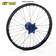 Haan wheel SX65 FRONT 02-24 14-1,60 BLACK RIM/BLUE HUB/BLACK SPOKES/BLUE NIPPLES - Kompletta hjul - D256229 - 1