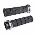 ODI Street V-TWIN Lock-On HART-LUCK Full-Waffle BLACK/Black/silver - Handtag - D490489 - 1