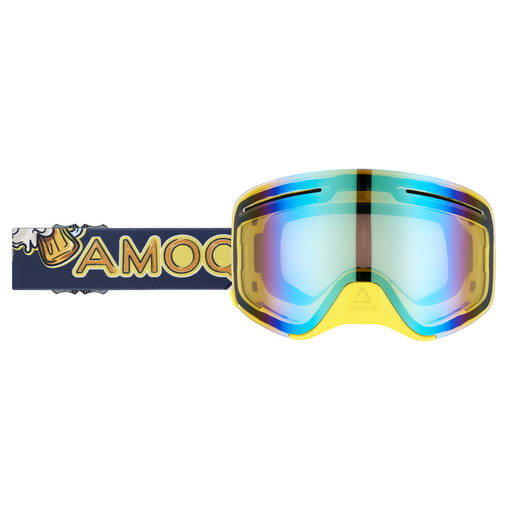 AMOQ Vision Vent+ Magnetic Skoterglasögon Beer - Gold Mirror - Goggles - D427789 - 1