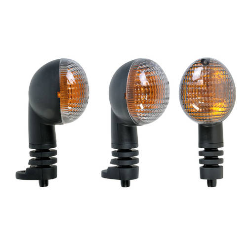 Forte Blinkers, Oval, Peugeot / Universal, Svart, Vänster-Fram / Höger-Bak, st - Blinkers - D459879 - 1