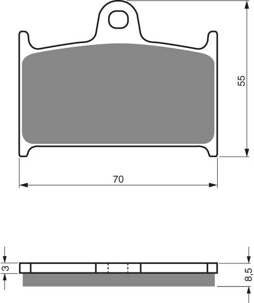GOLDFREN Bromsbelägg 017 Ceramic carbon AD - Bromsbelägg - D26419 - 1