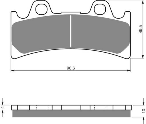 GOLDFREN Bromsbelägg 054 Ceramic Carbon S3 - Bromsbelägg - D26459 - 1
