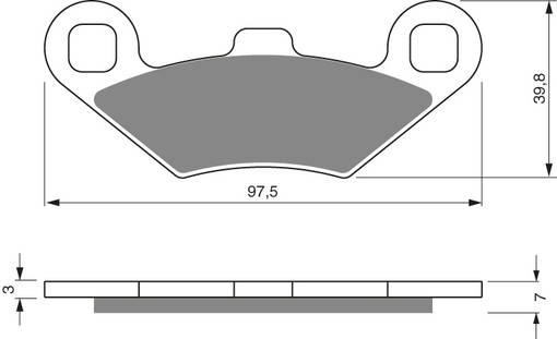 GOLDFREN Bromsbelägg 280 Ceramic Carbon AD - Bromsbelägg - D26609 - 1