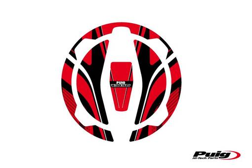 Puig Fuel Cap Cover Mod. Radikal Kawasaki C/Red - Dekaler - D186189 - 1