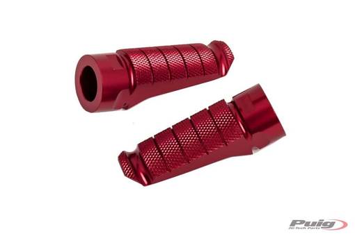 Puig Pair Footrests Hi-Tech Racing Right/Left C/Red - Fotpinnar - D183249 - 1