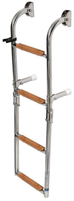 S.S/wood ladder 4 steps - Stegar - D80639 - 1